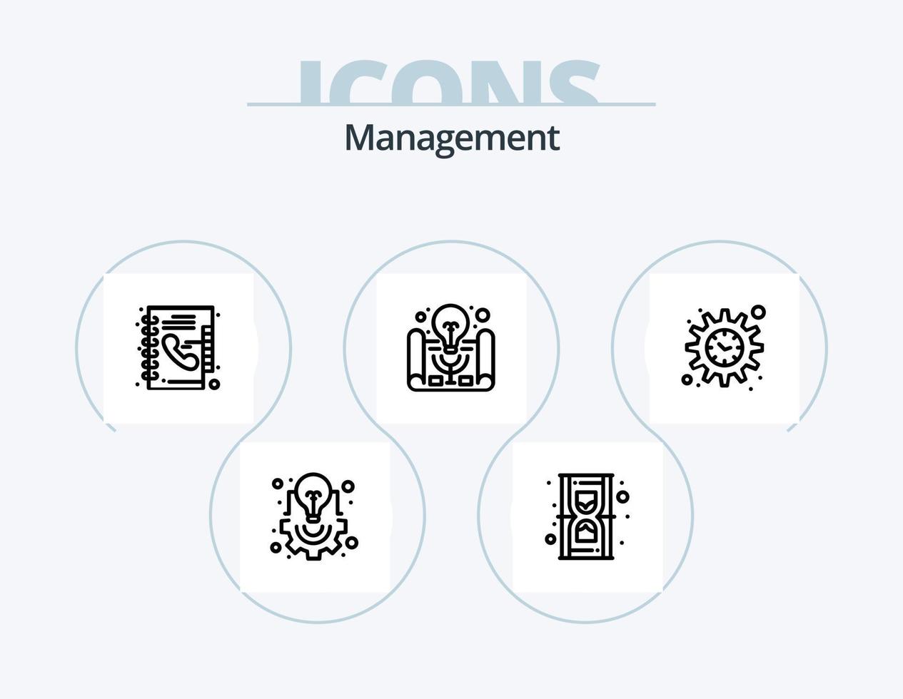 Management Line Icon Pack 5 Icon Design. team. group. project. management. coins vector