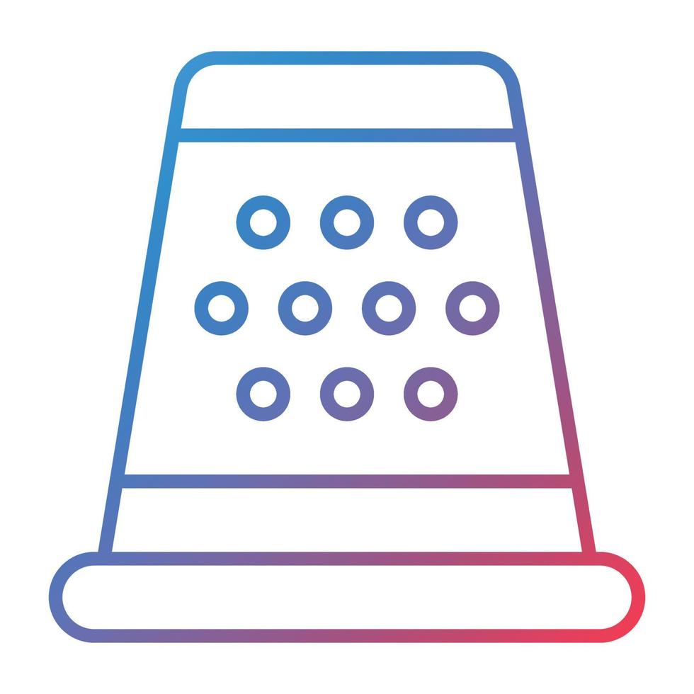Thimble Line Gradient Icon vector