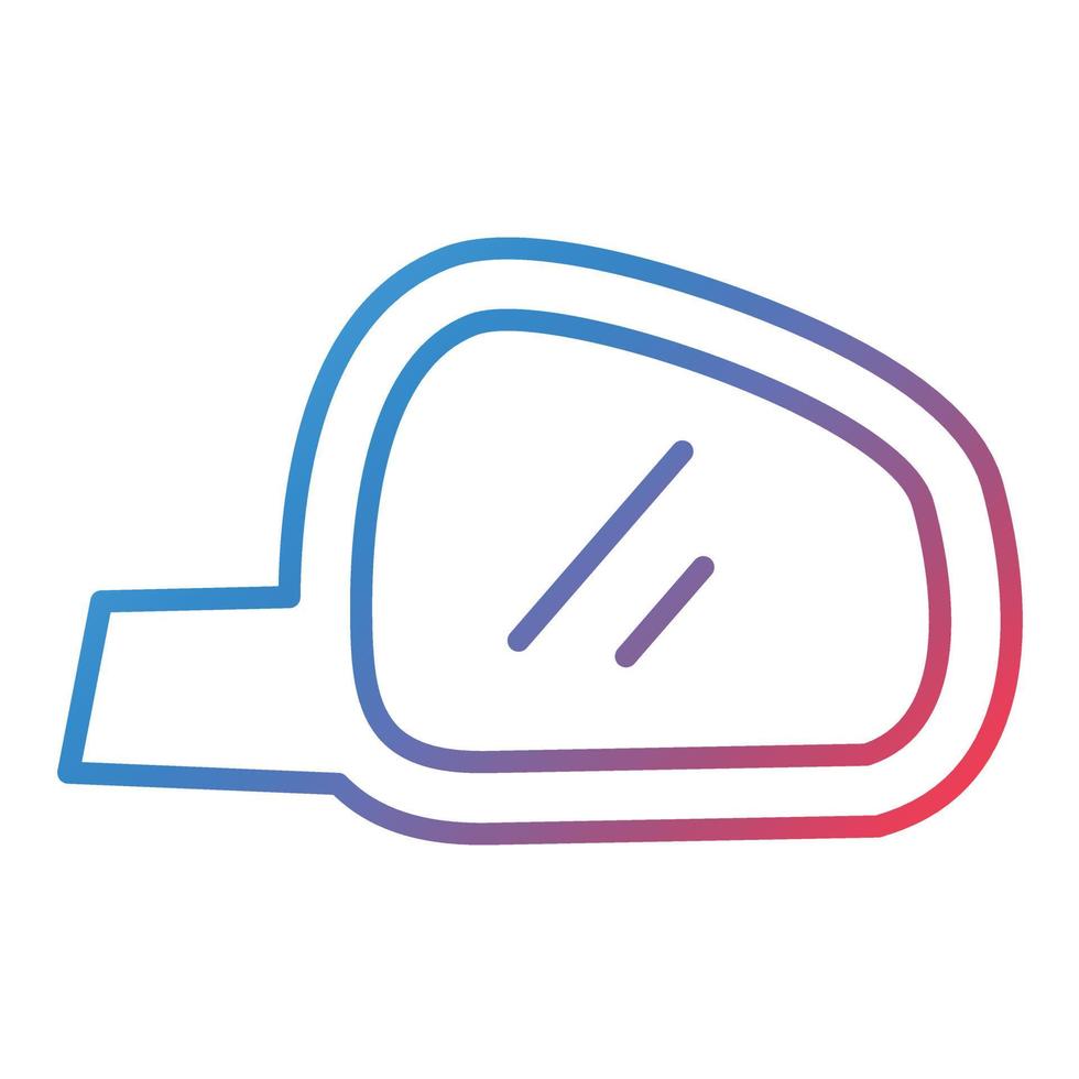Side Mirror Line Gradient Icon vector