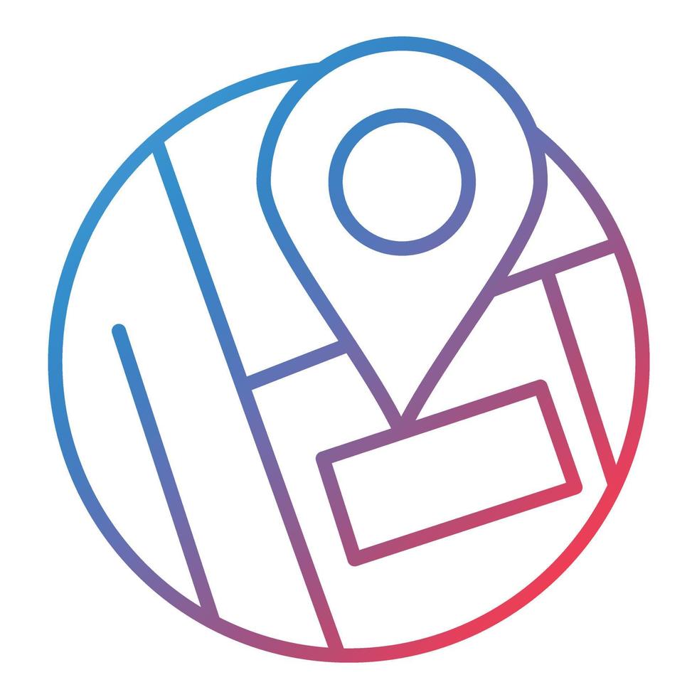 Location Marker Line Gradient Icon vector