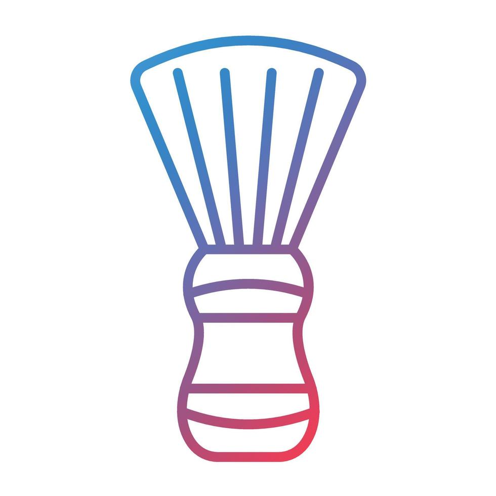 Shaving Brush Line Gradient Icon vector