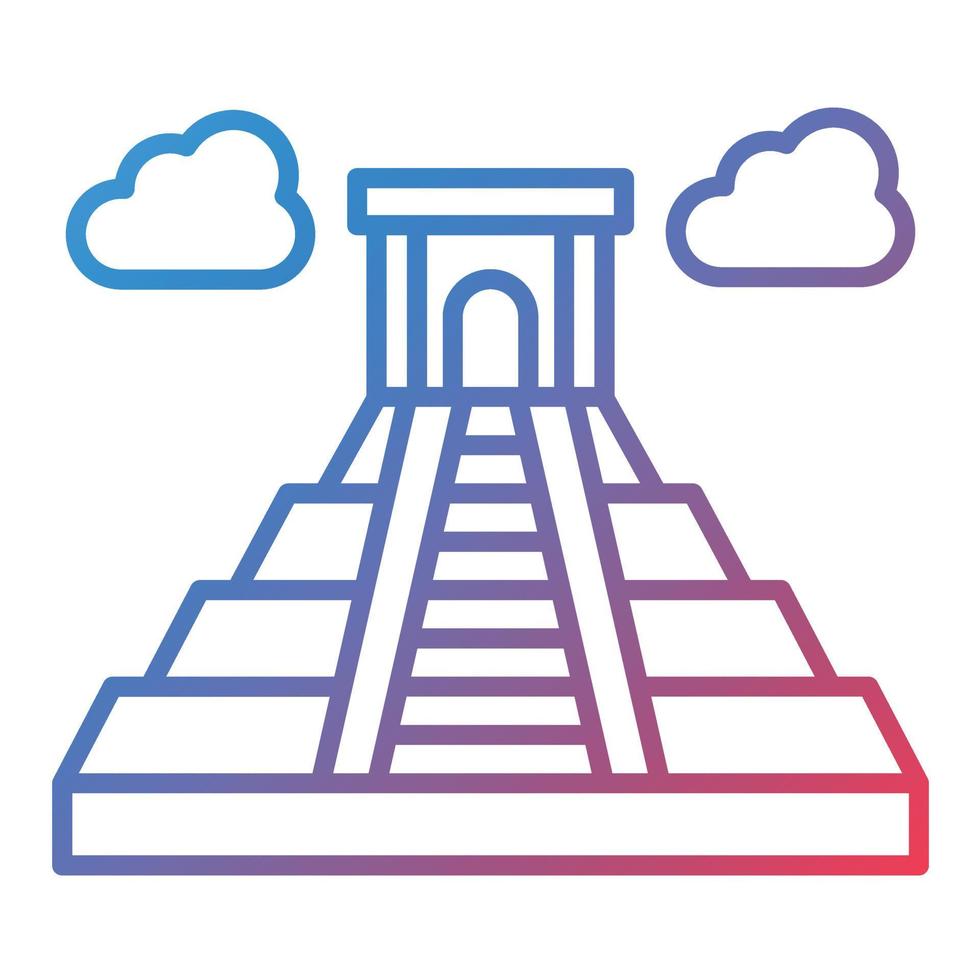 Maya Line Gradient Icon vector