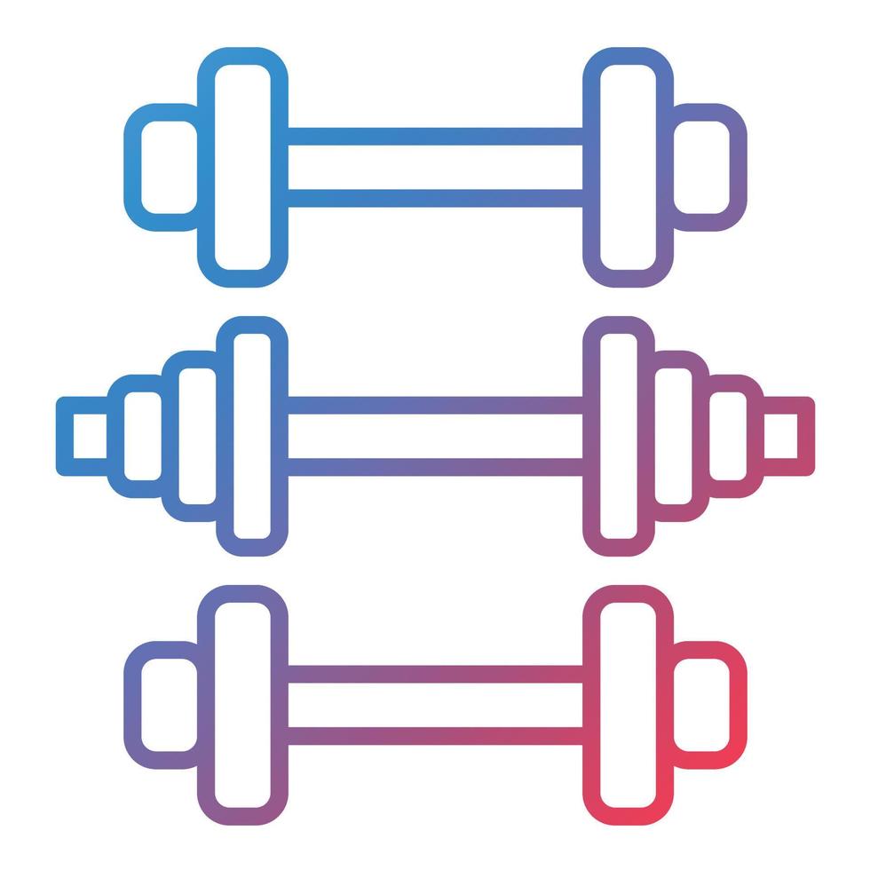 Gym Equipment Line Gradient Icon vector