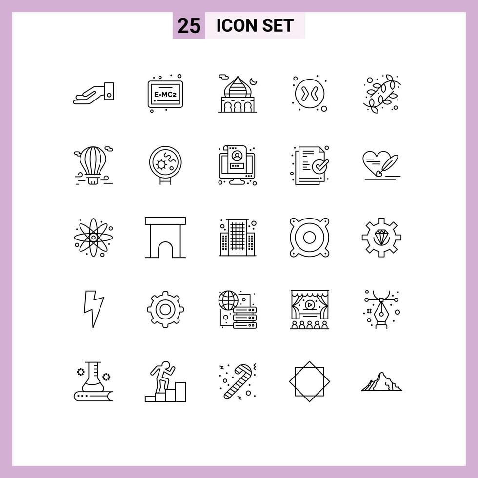 25 Creative Icons Modern Signs and Symbols of nature catkin islam buds change arrows Editable Vector Design Elements