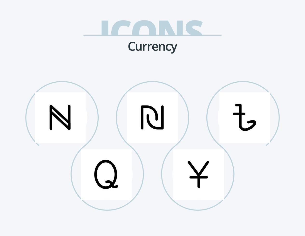 Currency Line Filled Icon Pack 5 Icon Design. peso. currency . try. philippine . money vector