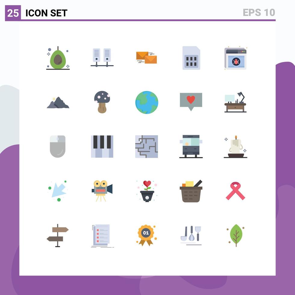 25 Creative Icons Modern Signs and Symbols of antivirus sim forward phone card Editable Vector Design Elements