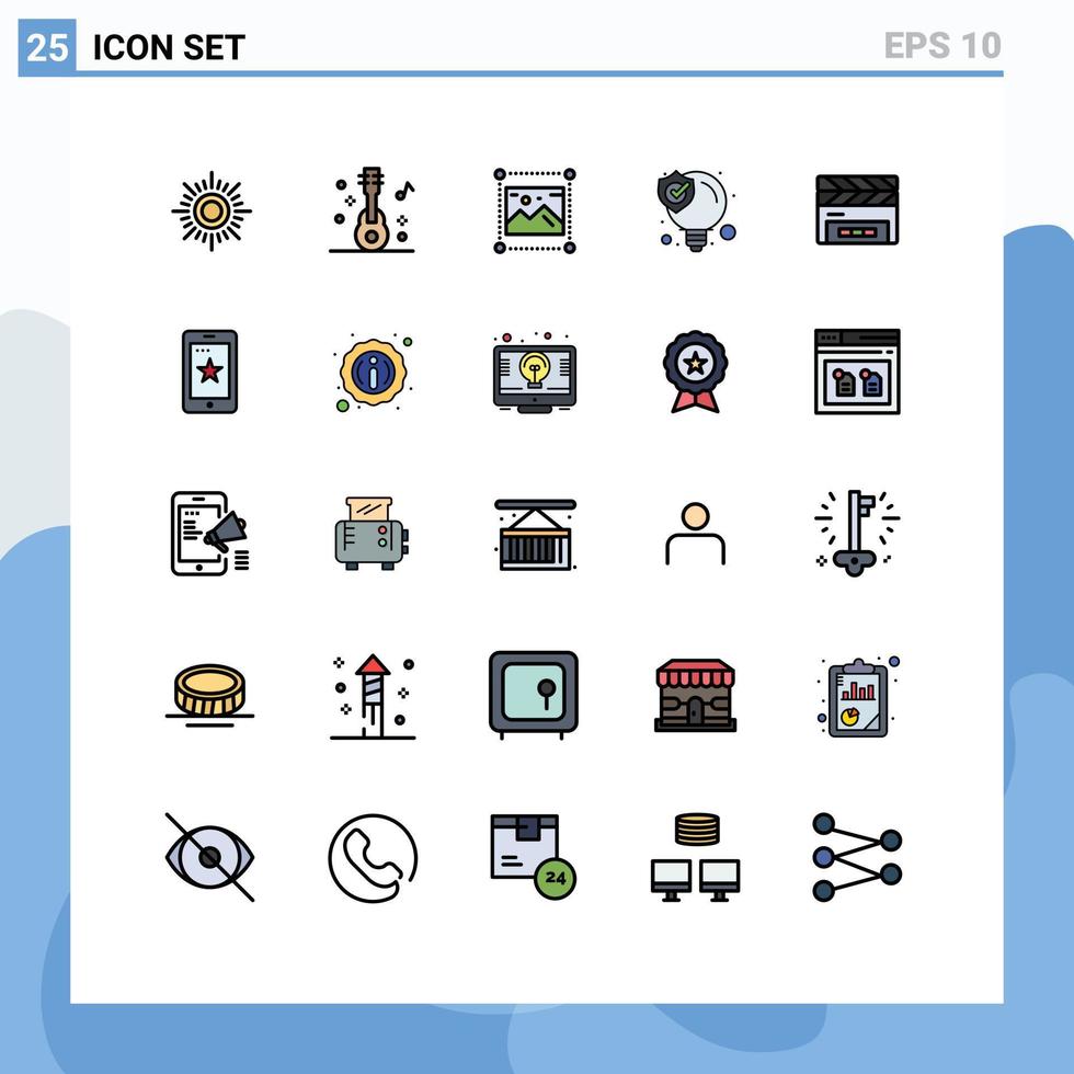Set of 25 Modern UI Icons Symbols Signs for clapper solution designing seo solution idea Editable Vector Design Elements