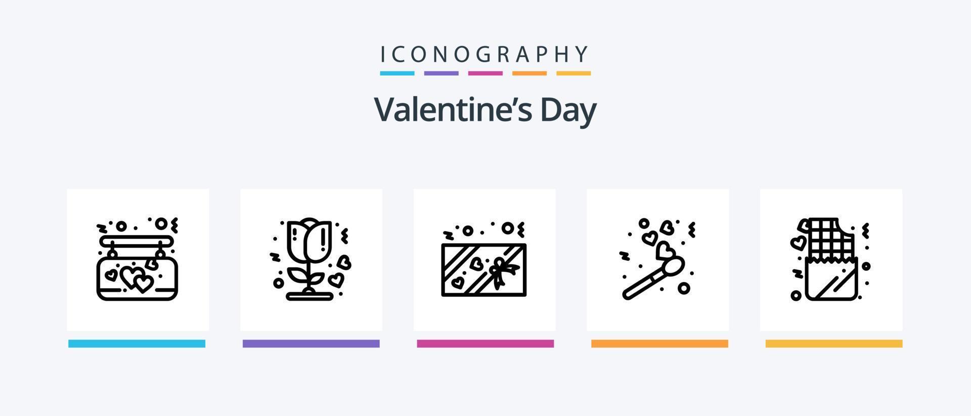 Valentines Day Line 5 Icon Pack Including tag. noodles. wedding. noodle. romantic. Creative Icons Design vector