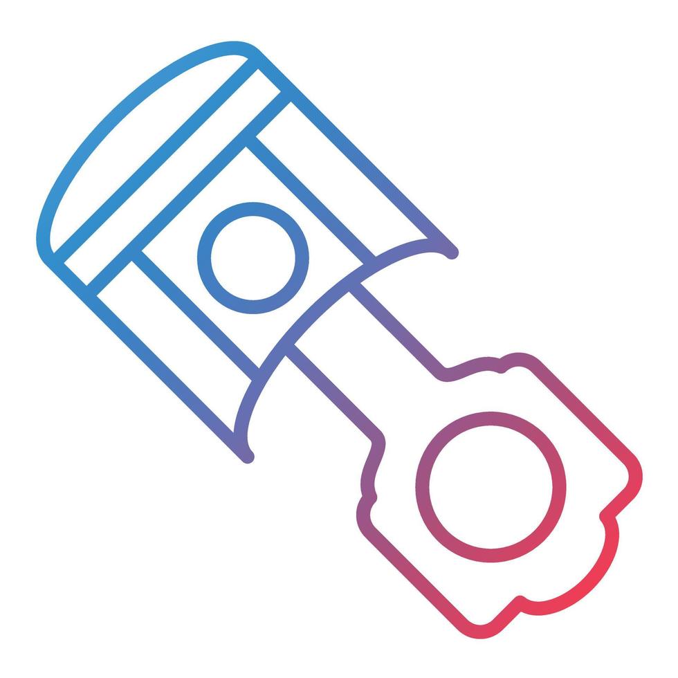 Piston Line Gradient Icon vector