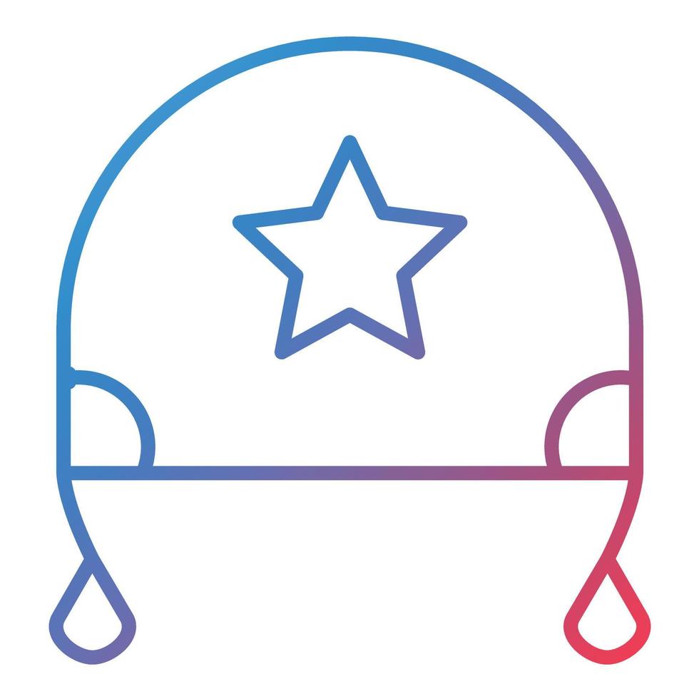 Earflaps Line Gradient Icon vector
