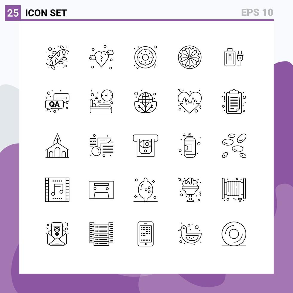 Set of 25 Vector Lines on Grid for charge day dessert sign indian Editable Vector Design Elements