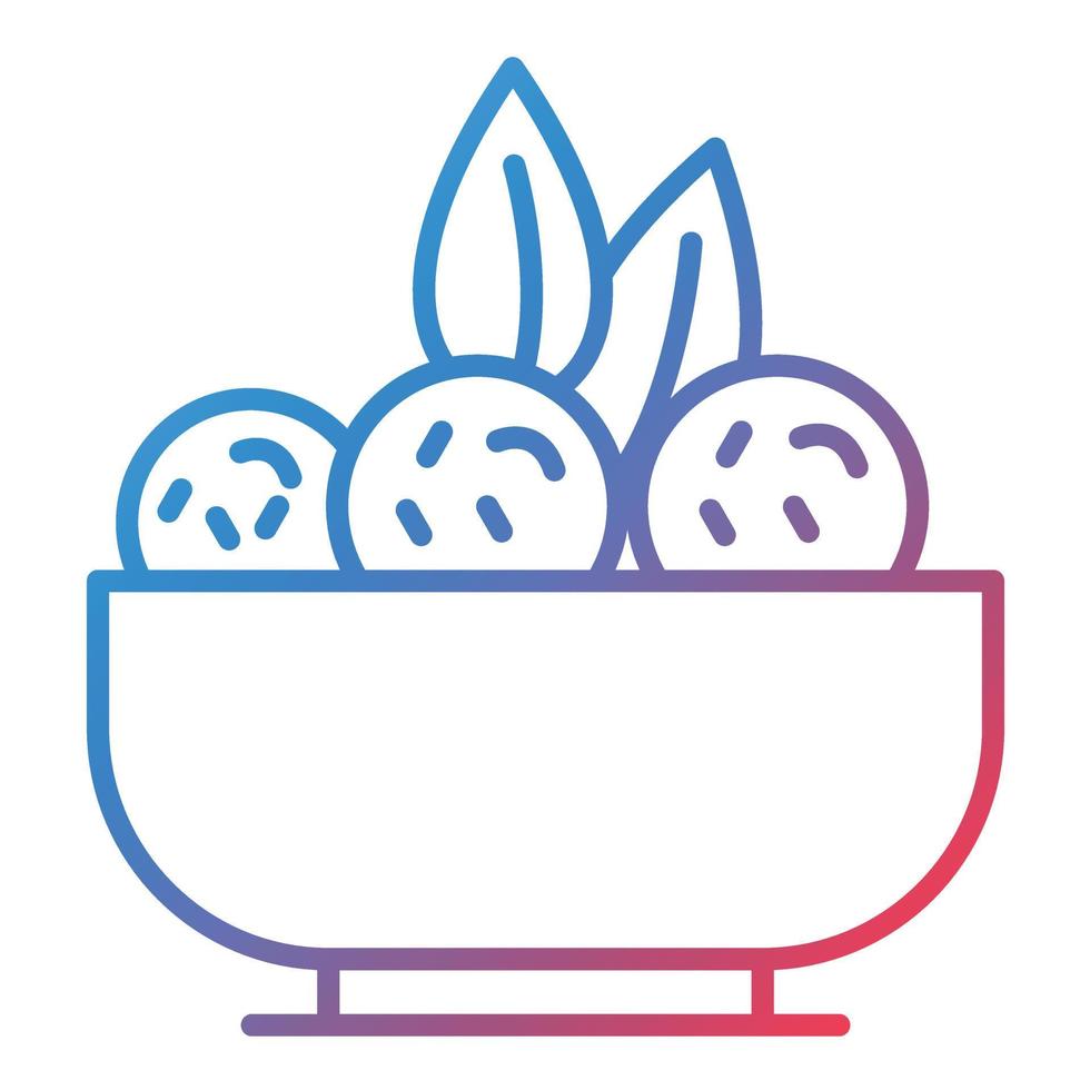 Falafel Line Gradient Icon vector