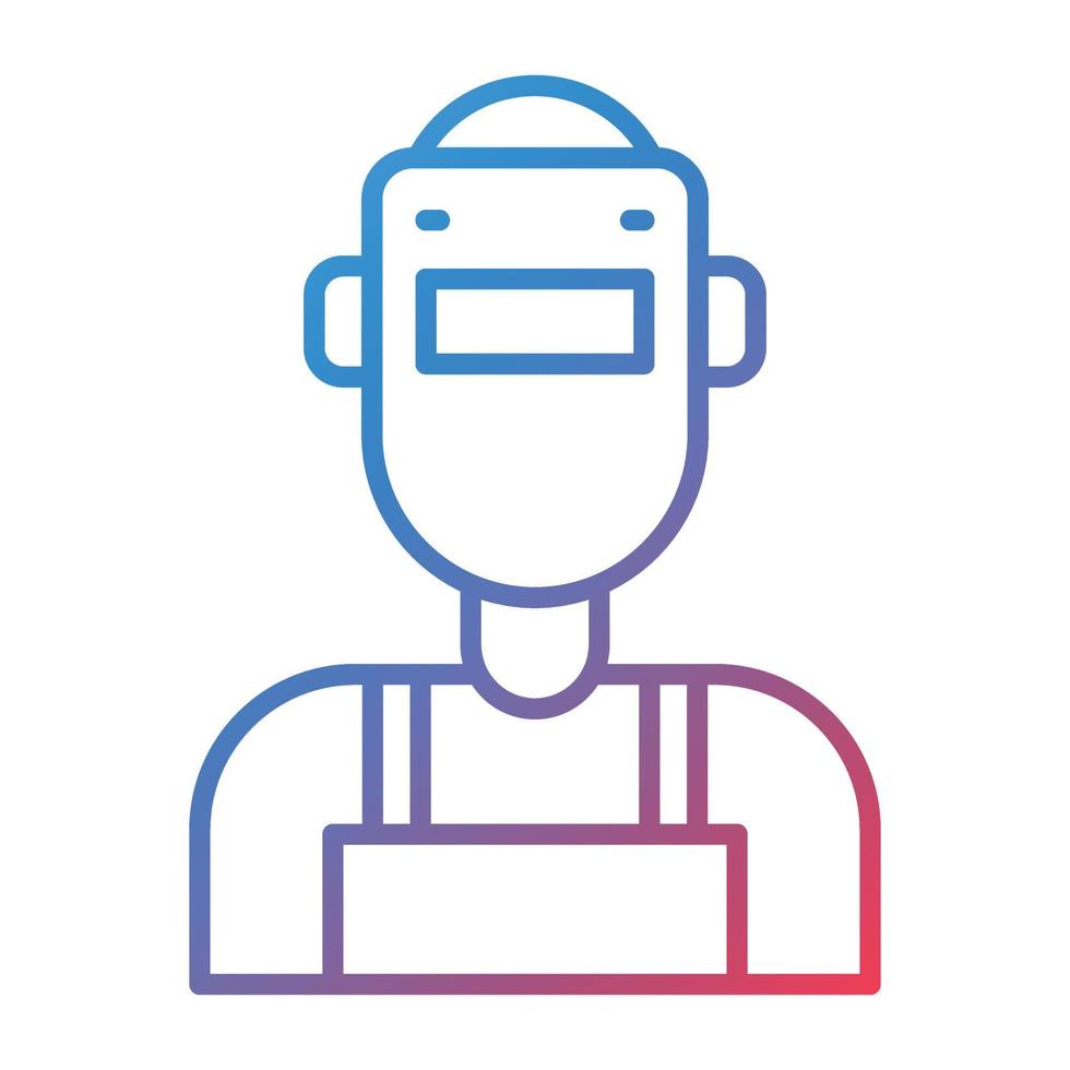Welder Line Gradient Icon vector