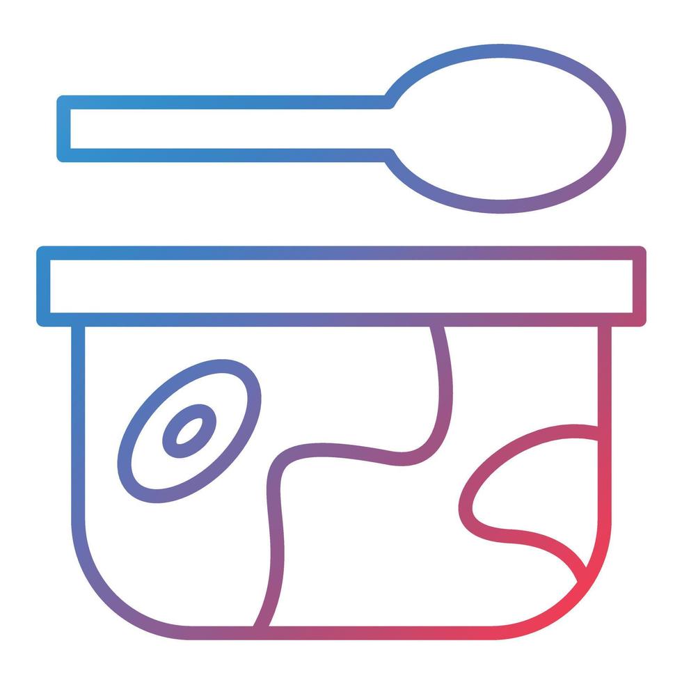 Wooden Tableware Line Gradient Icon vector