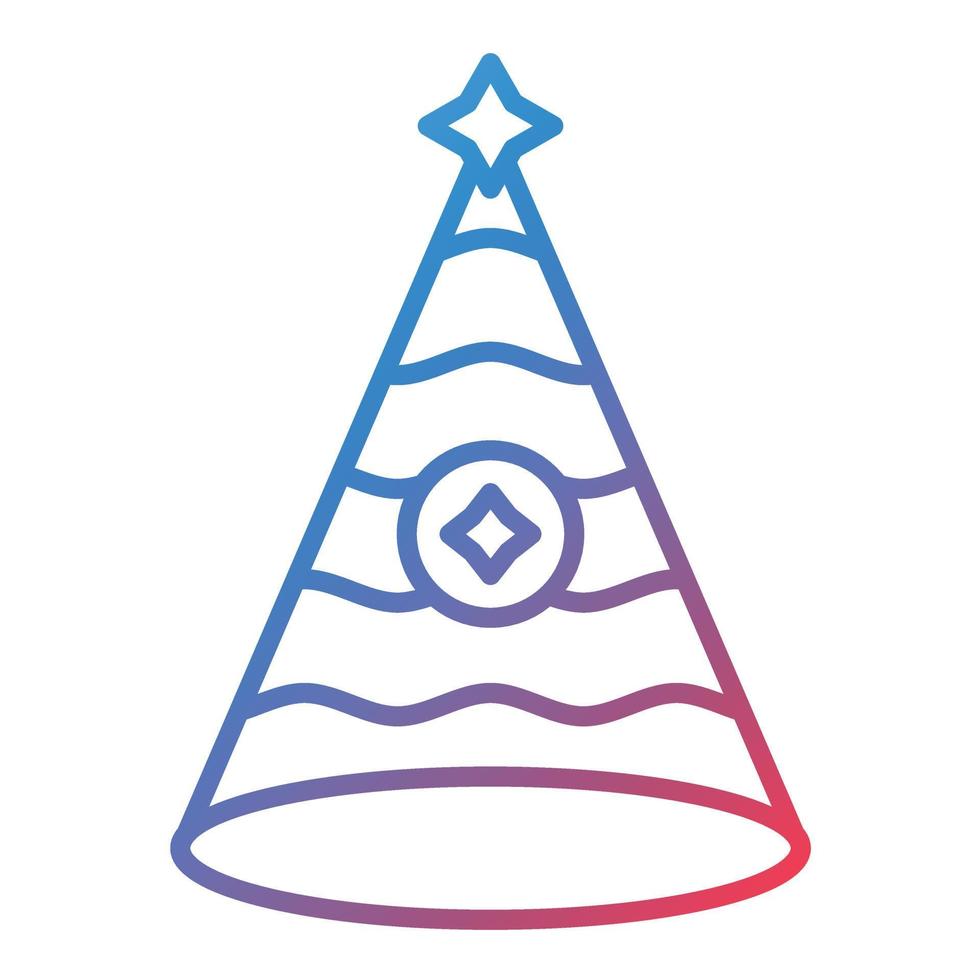 Party Hat Line Gradient Icon vector