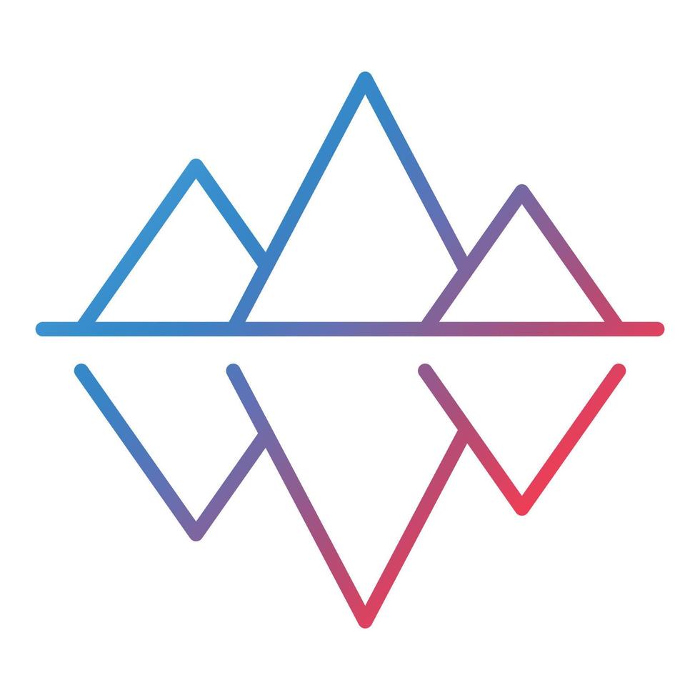 Glacier Line Gradient Icon vector