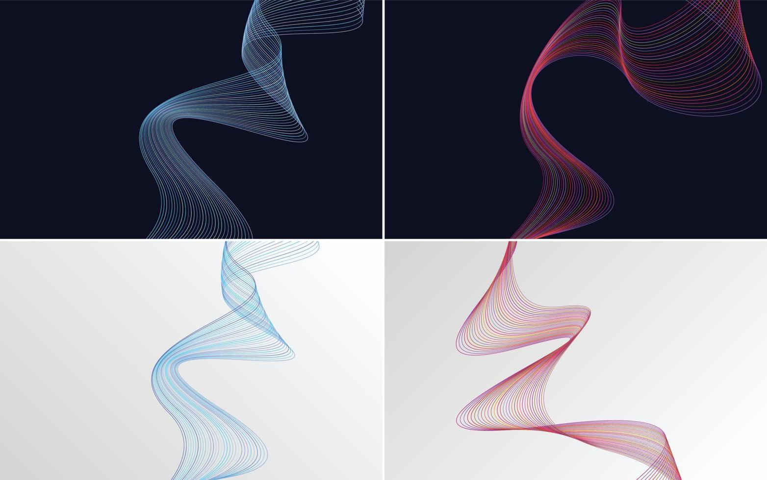 modern wave curve abstract presentation background Pack vector