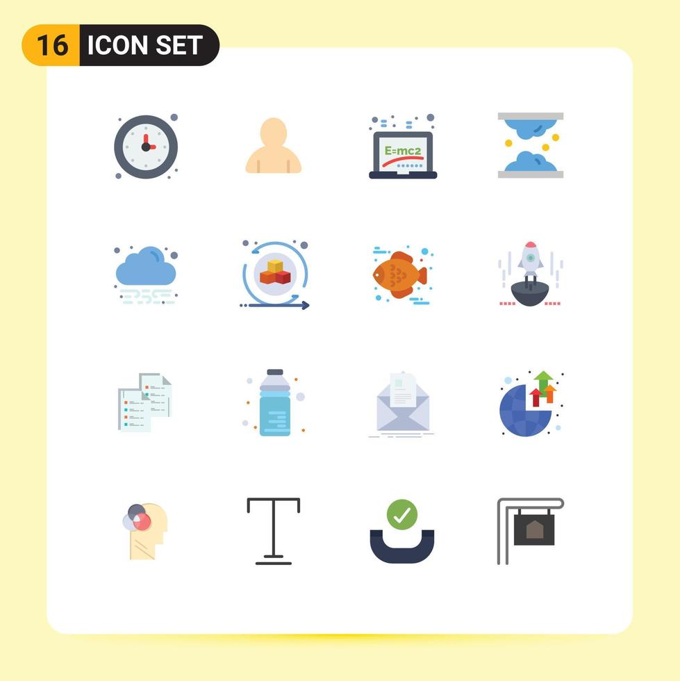 Modern Set of 16 Flat Colors Pictograph of skin skin learning lipid cholesterol Editable Pack of Creative Vector Design Elements