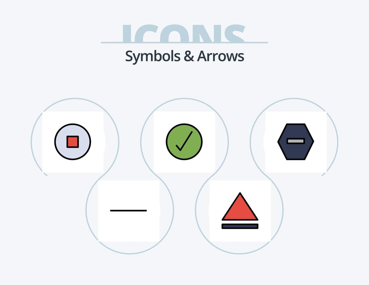 Symbols and Arrows Line Filled Icon Pack 5 Icon Design. . rewind. vector