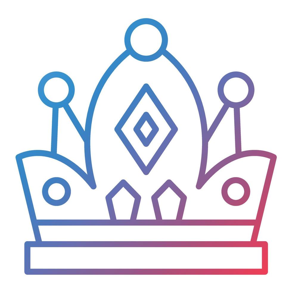 Crown Line Gradient Icon vector