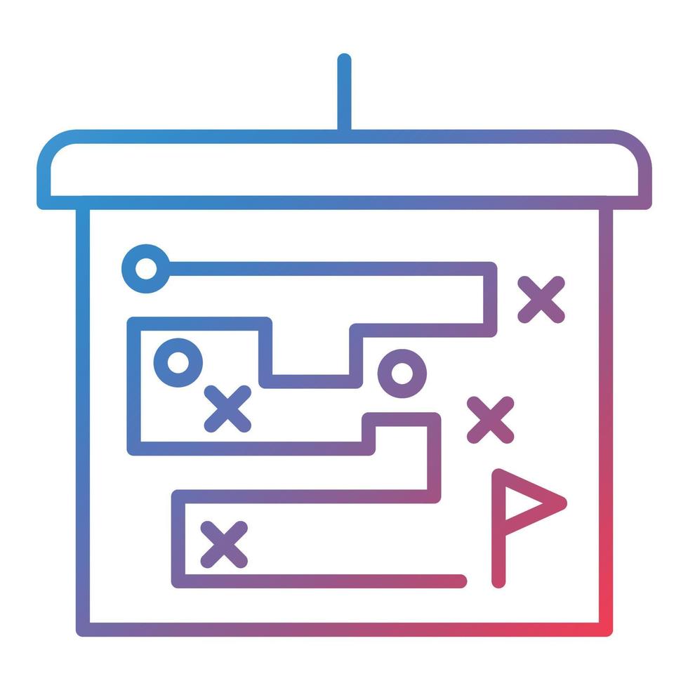 icono de gradiente de línea de planificación vector