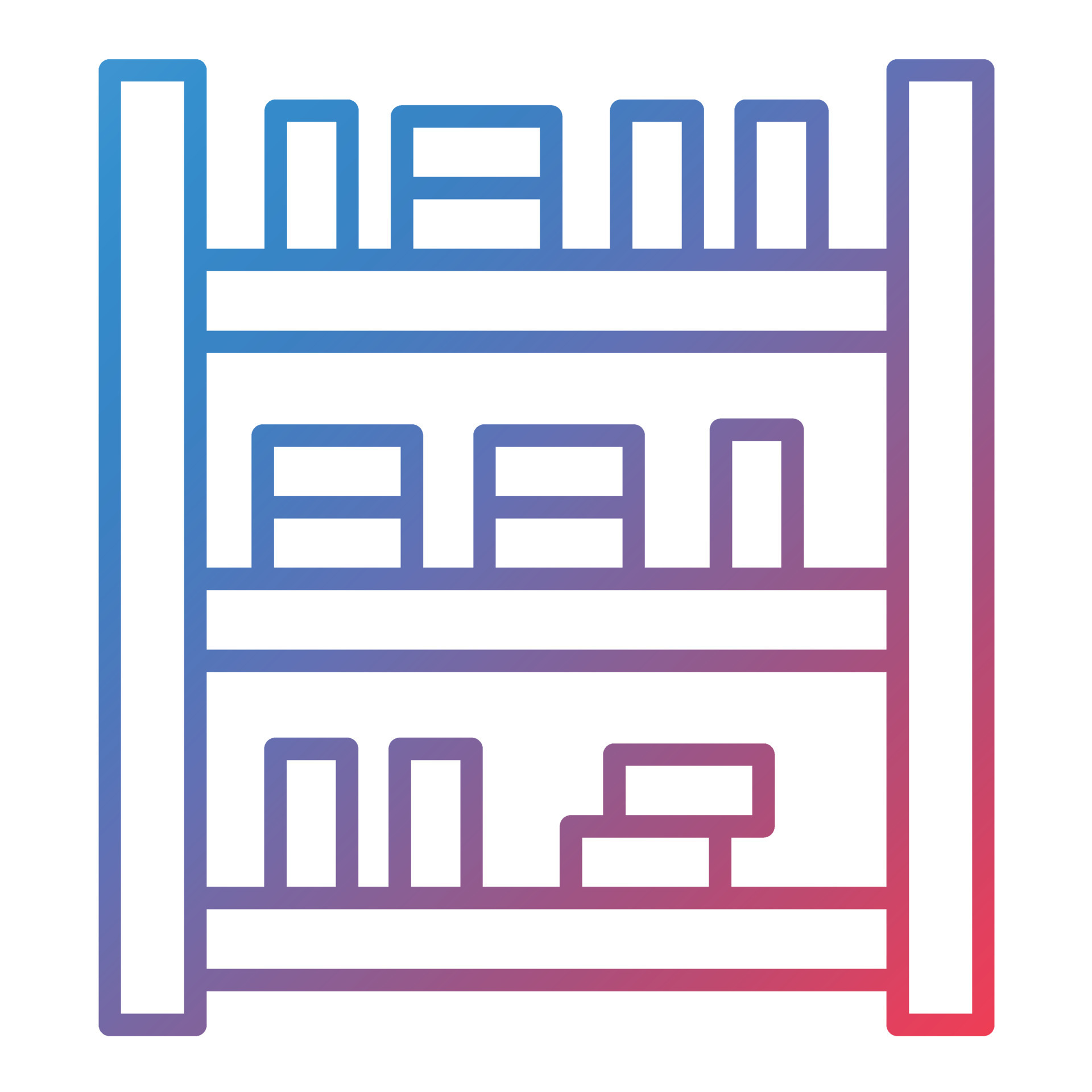 Library Shelves Line Gradient Icon 18662802 Vector Art at Vecteezy