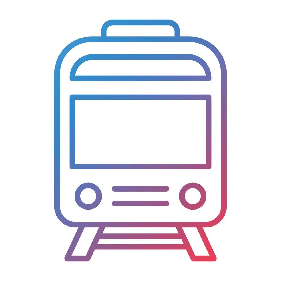 Train Line Gradient Icon vector