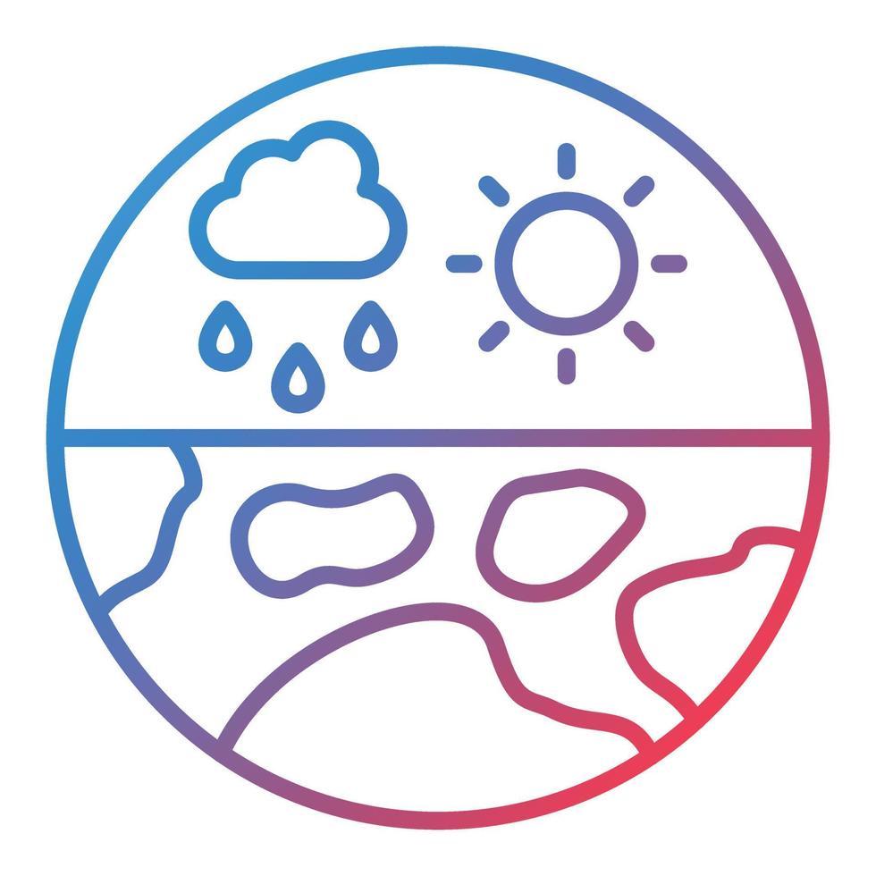 Climatization Line Gradient Icon vector