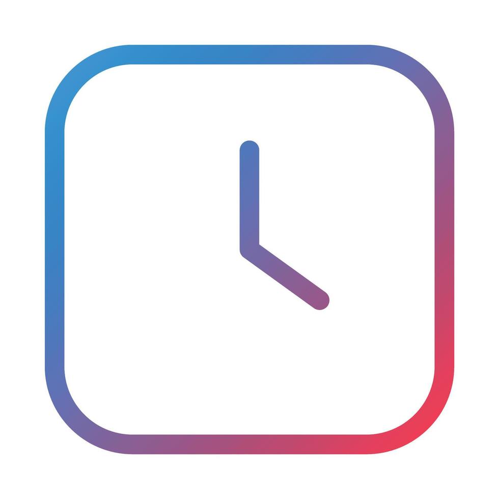 Time Square Line Gradient Icon vector