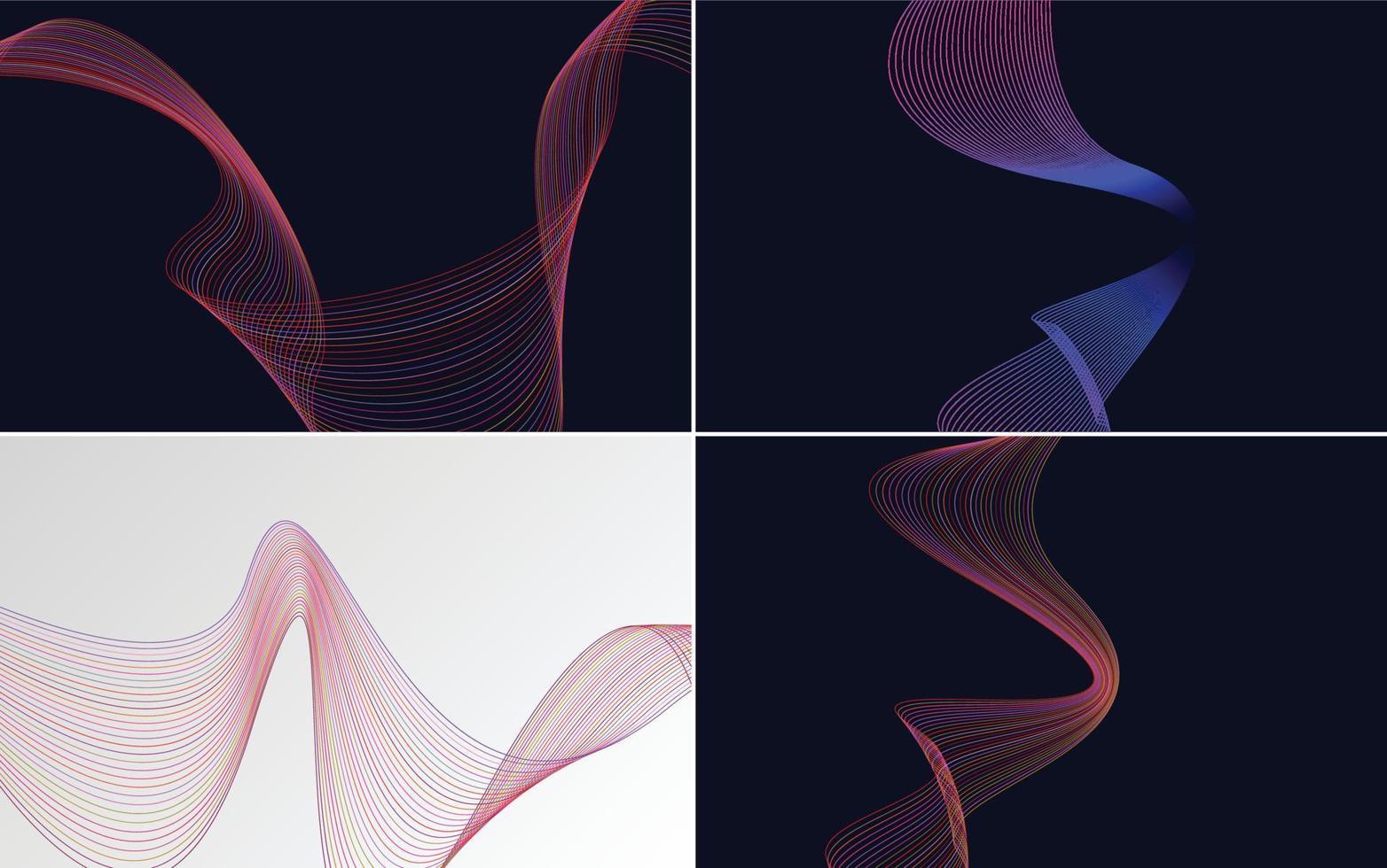 modern wave curve abstract presentation background Pack vector