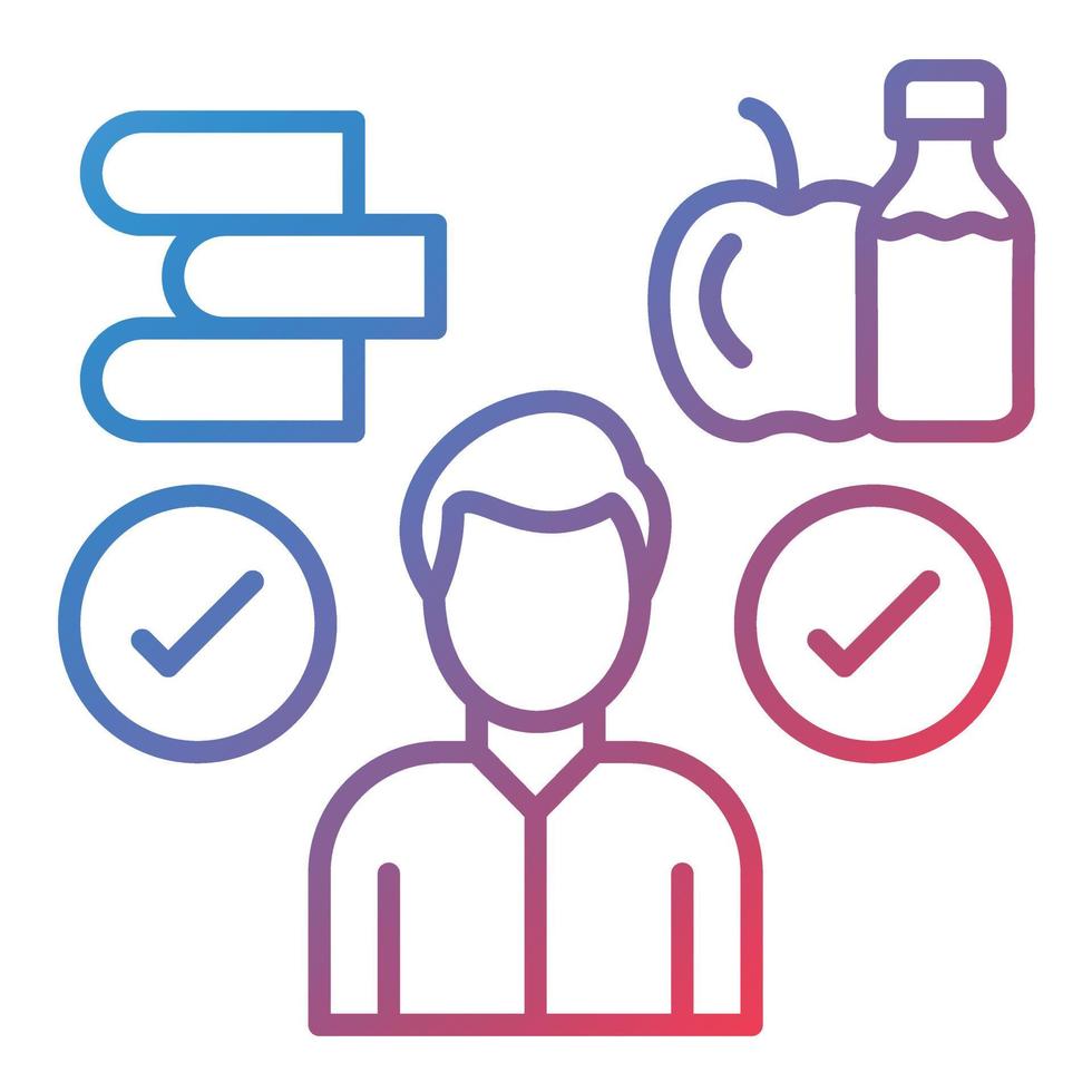 Habits Line Gradient Icon vector