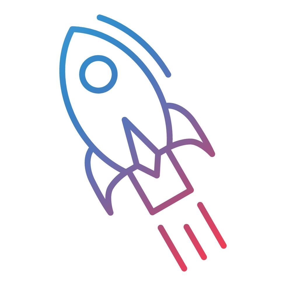 Spacecraft Line Gradient Icon vector