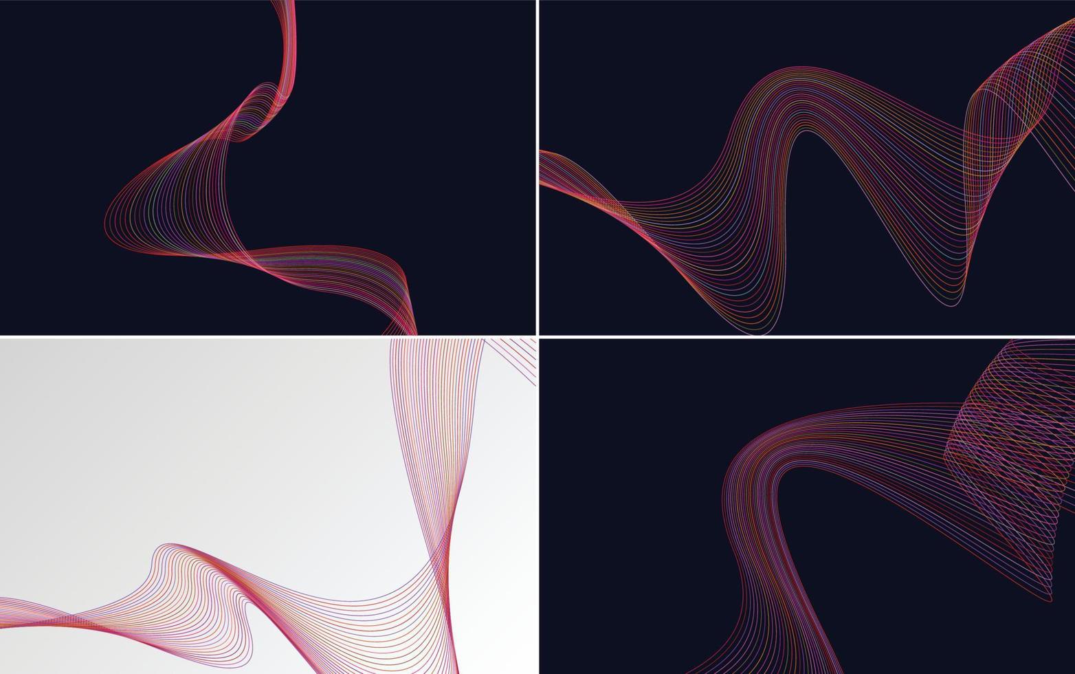 modern wave curve abstract presentation background Pack vector