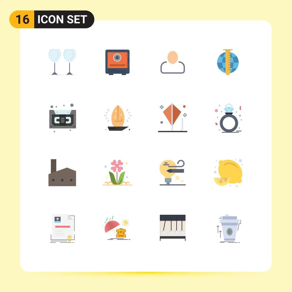 16 Flat Color concept for Websites Mobile and Apps market analysis money market analysis man Editable Pack of Creative Vector Design Elements