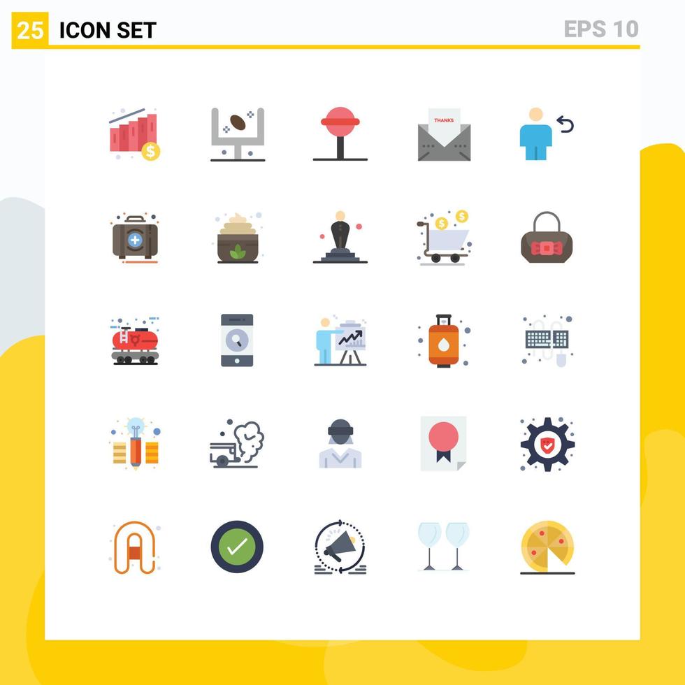 Set of 25 Modern UI Icons Symbols Signs for back thanksgiving candy thanks letter Editable Vector Design Elements
