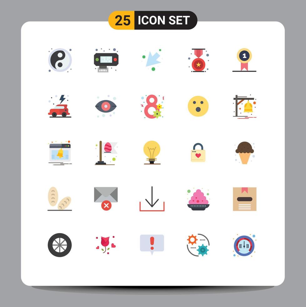 25 Universal Flat Colors Set for Web and Mobile Applications earth st left award school Editable Vector Design Elements