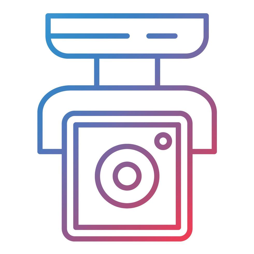 Security Camera Line Gradient Icon vector