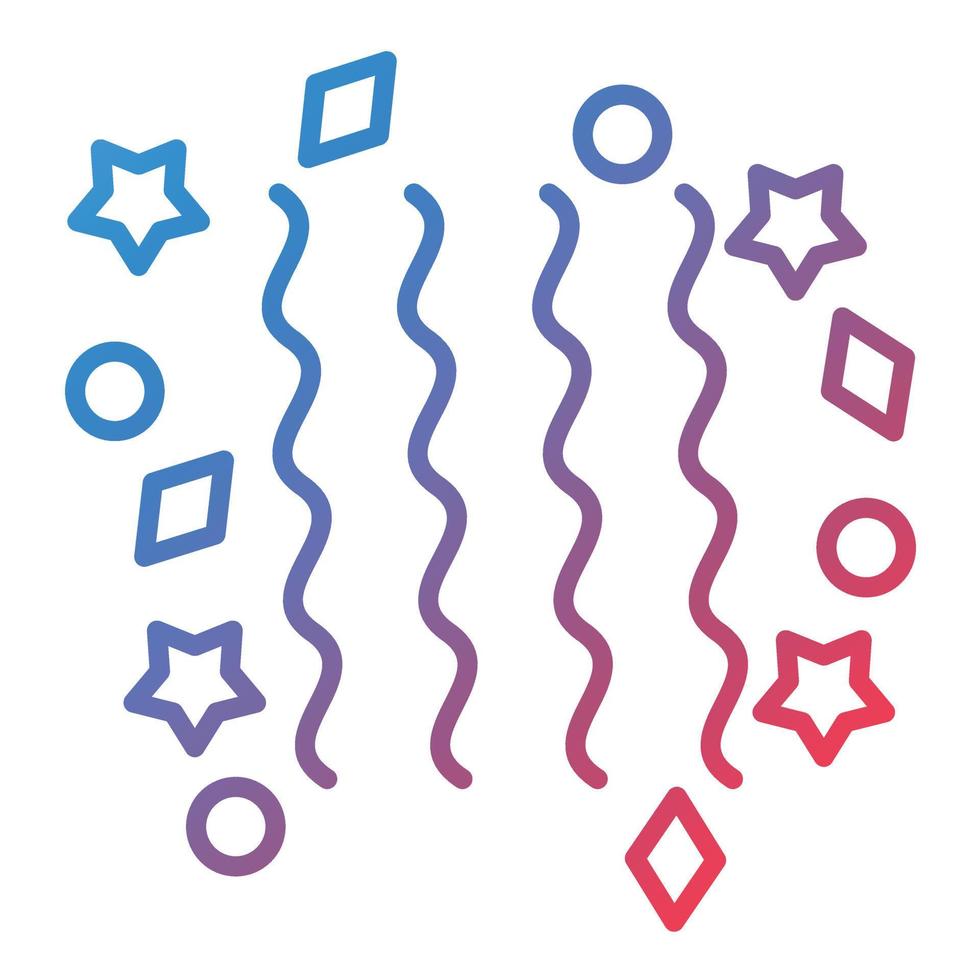 Party Ribbons Line Gradient Icon vector