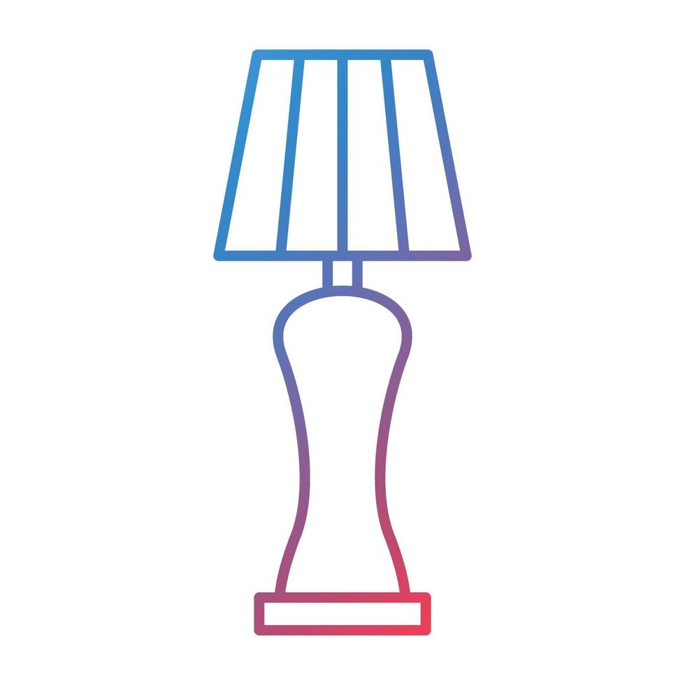 Floor Lamp Line Gradient Icon vector