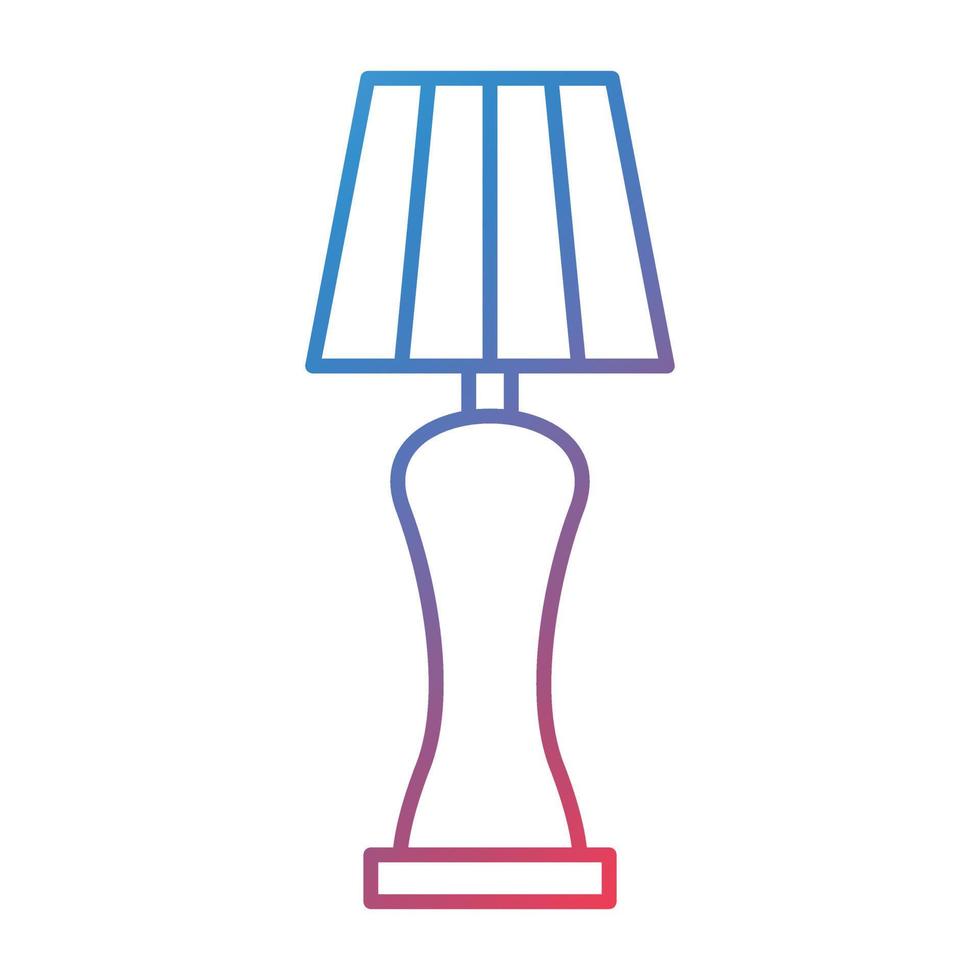 Floor Lamp Line Gradient Icon vector