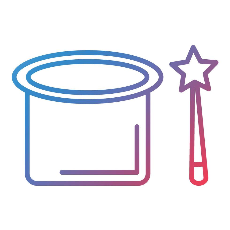 Magic Show Line Gradient Icon vector