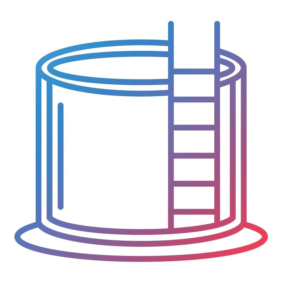 Water Tank Line Gradient Icon vector