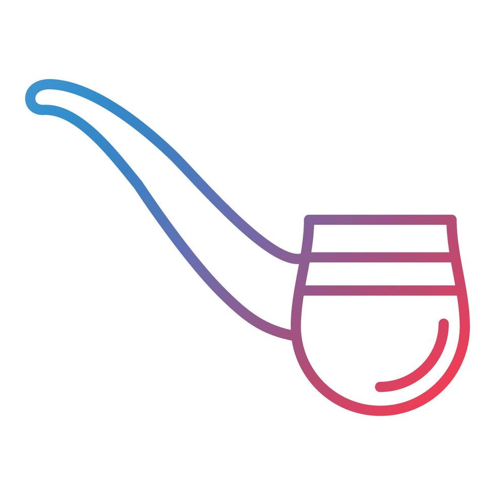 Smoking Pipe Line Gradient Icon vector