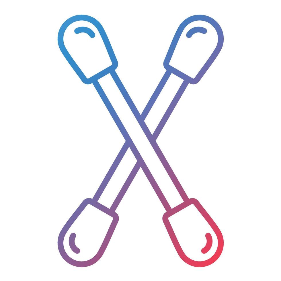 Cotton Swabs Line Gradient Icon vector