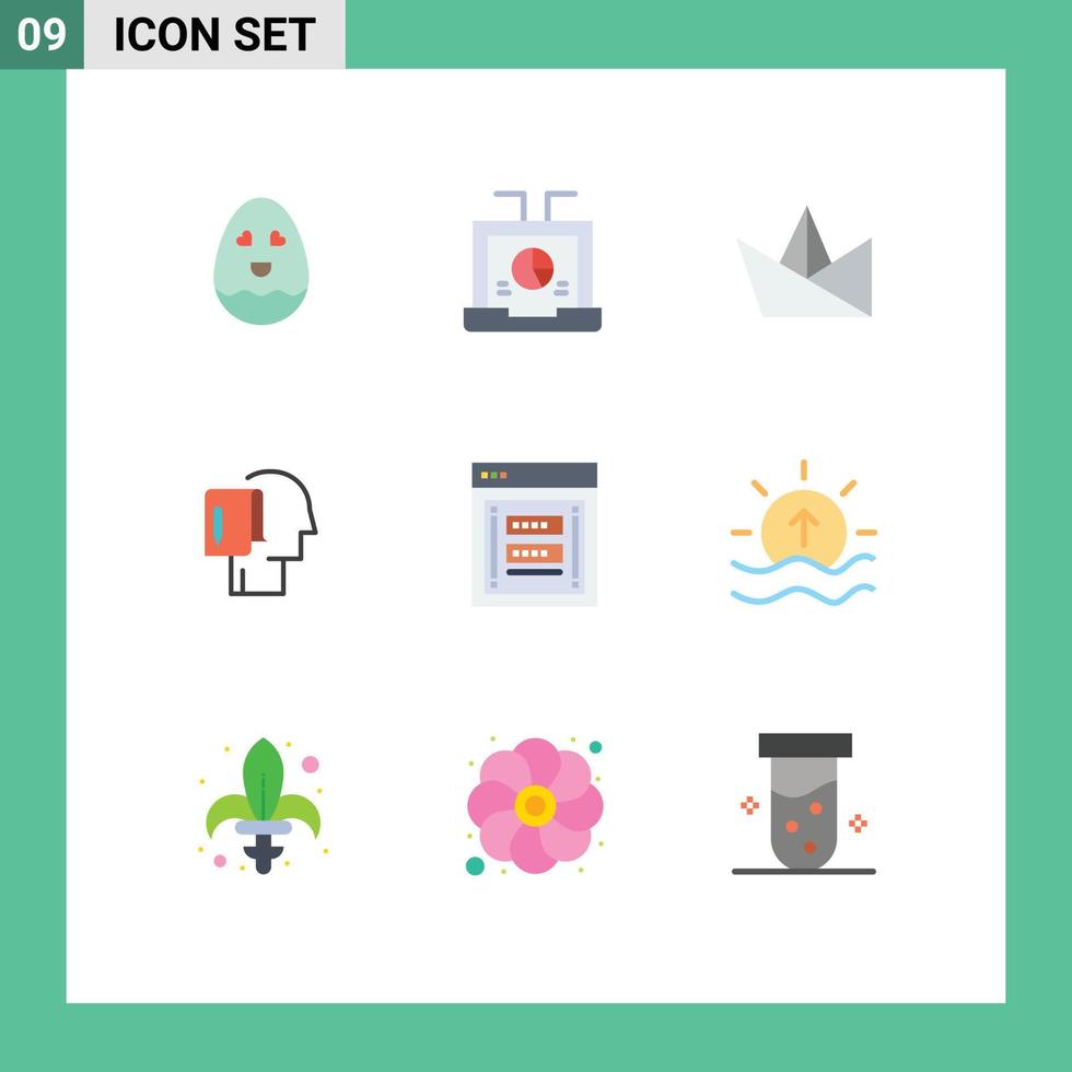 Modern Set of 9 Flat Colors and symbols such as link start hobby note start from scratch Editable Vector Design Elements