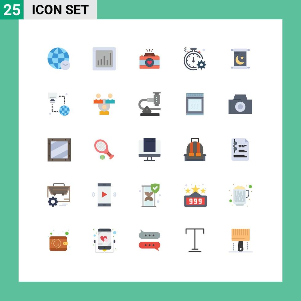 25 Creative Icons Modern Signs and Symbols of ramadan quick cam fast business Editable Vector Design Elements