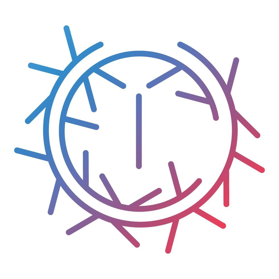 Tumbleweed Line Gradient Icon vector