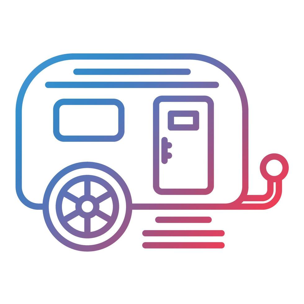 Caravan Line Gradient Icon vector
