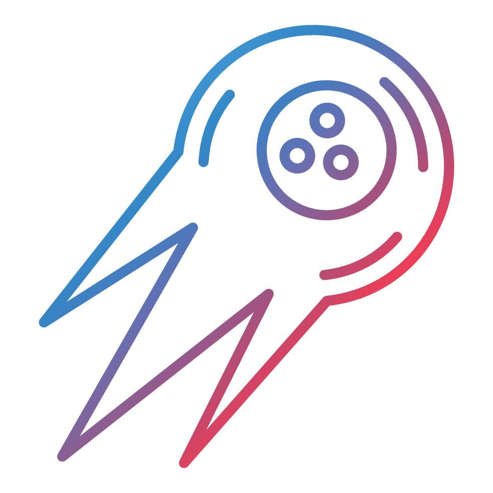 Comet Line Gradient Icon vector