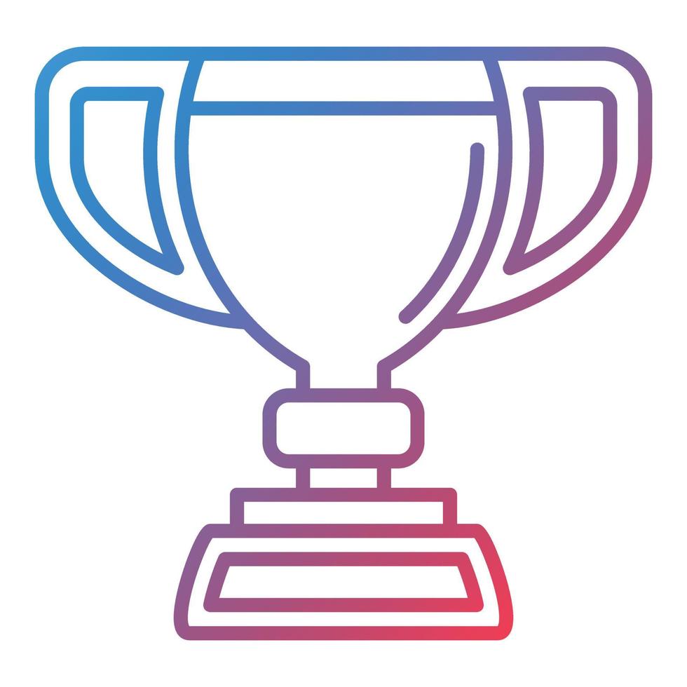 Trophy Line Gradient Icon vector